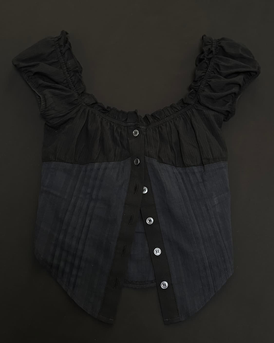 플리즈노팔로우 Cindy Shirt Top (Black/Cool Char 상품이미지3