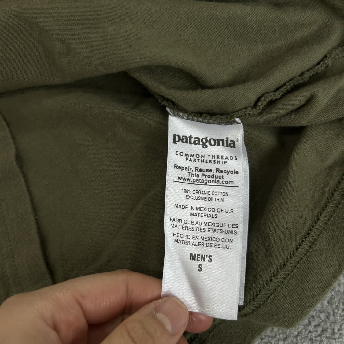 파타고니아 원숭이 프린팅 반팔 티셔츠 카키 s 상품이미지3