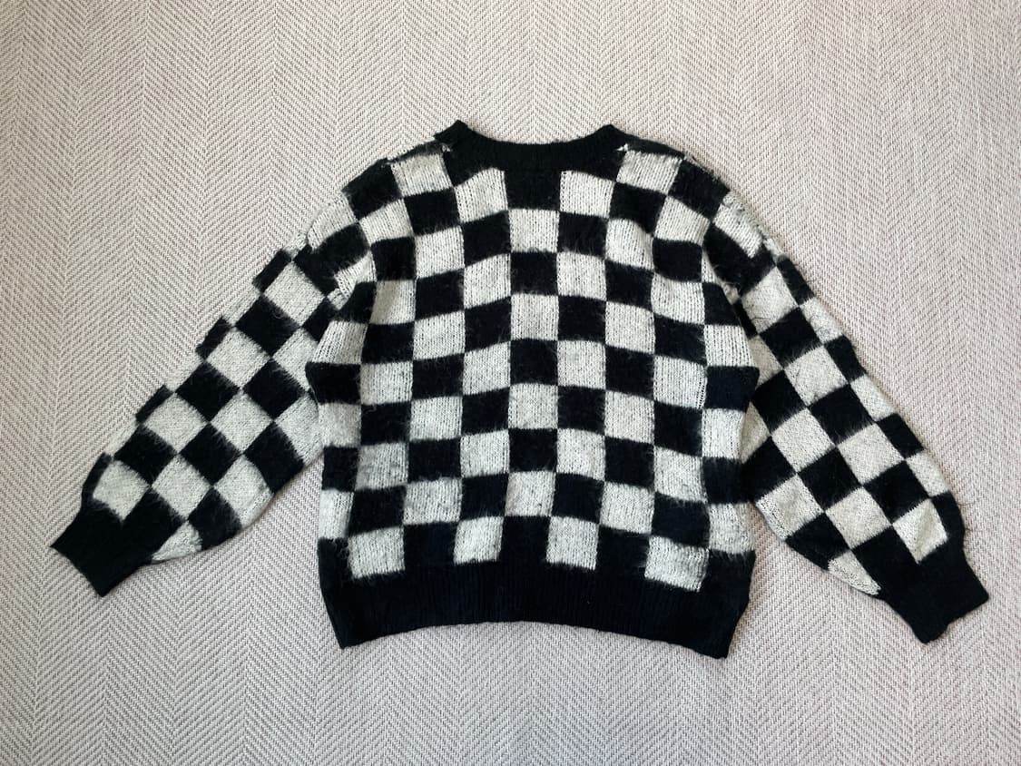 Youance 모헤어 체크보드 가디건  J03723 상품이미지6