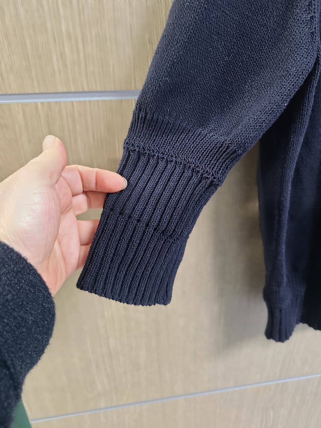 타임 블랙 반팔 니트 상품이미지3