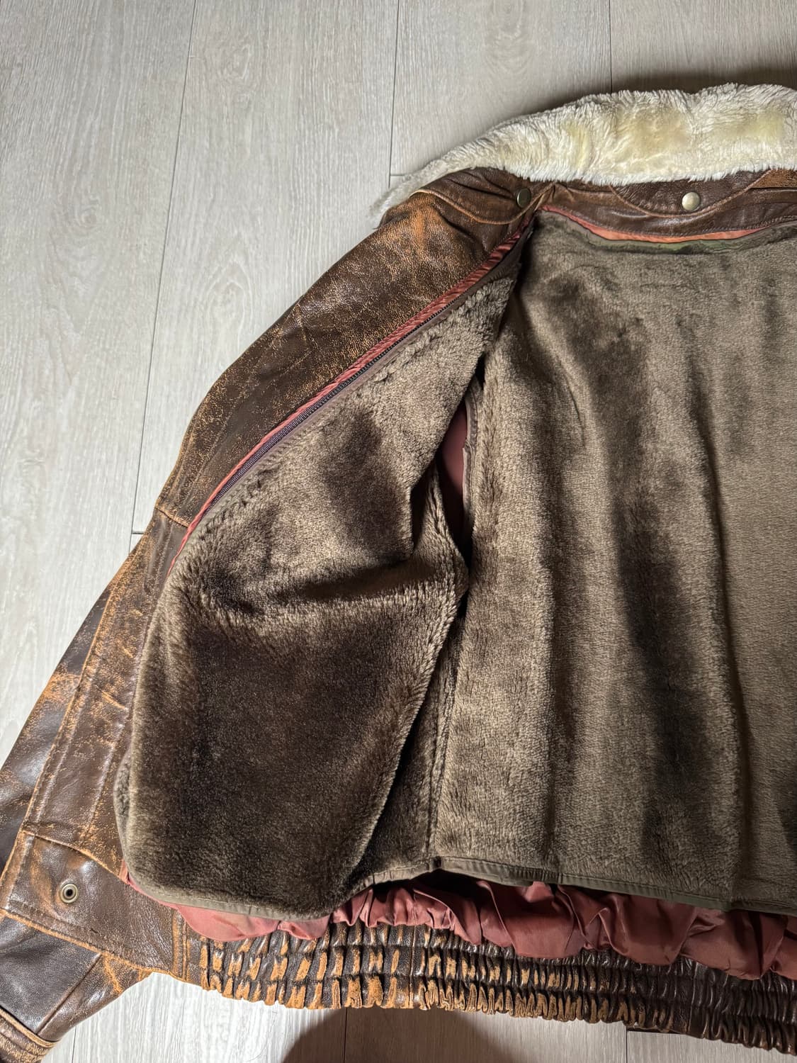 빈티지 가죽자켓(퍼 분리 가능) 상품이미지5