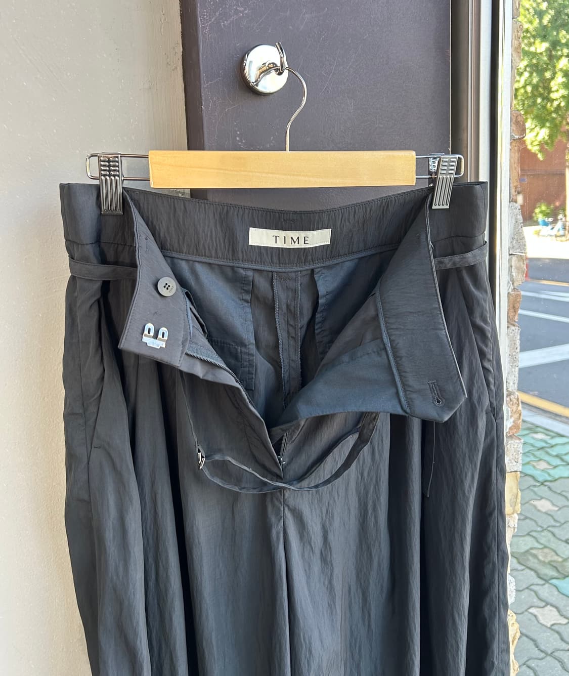 67/ 타임 25S/S 벨티드 투턱 와이드 팬츠 상품이미지9