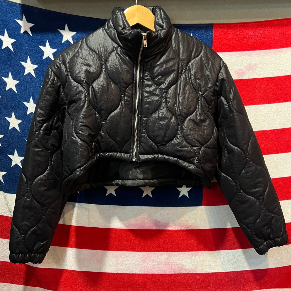 Easel 크롭 퀼팅 점퍼 상품이미지1