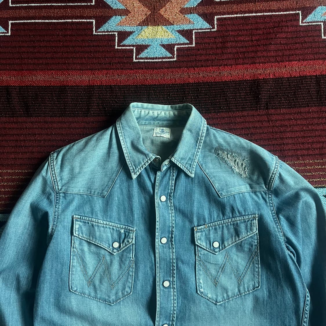 랭글러 데님 웨스턴 셔츠 Wrangler Blue Bell 상품이미지3