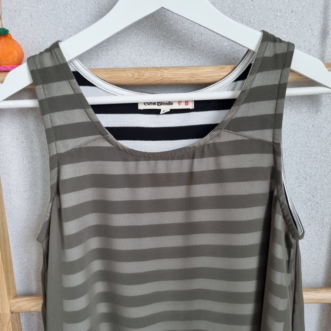 JPN Layered Stripe  sleeveless 상품이미지2
