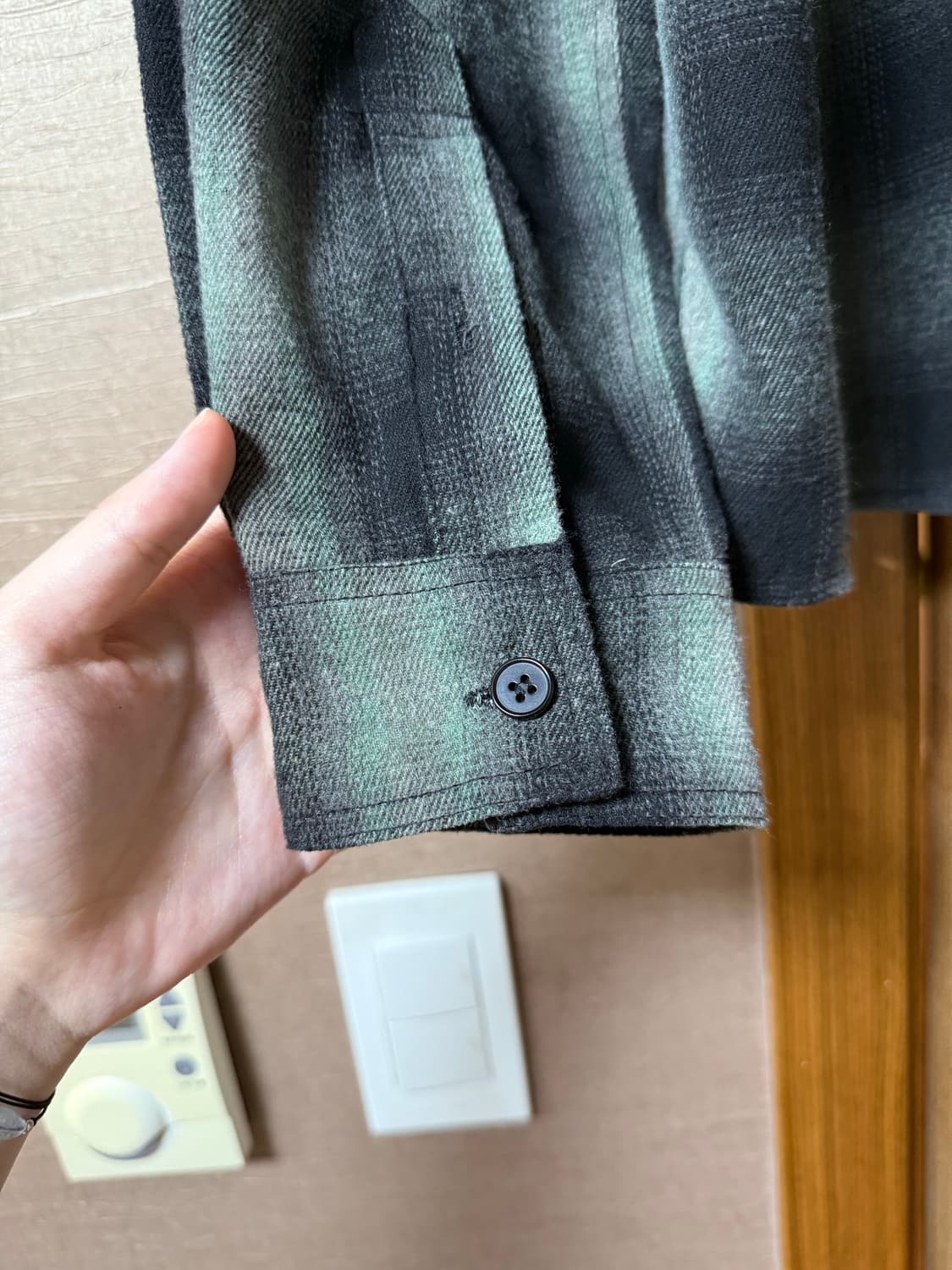 htae 그린 체크 셔츠 2, M 상품이미지6