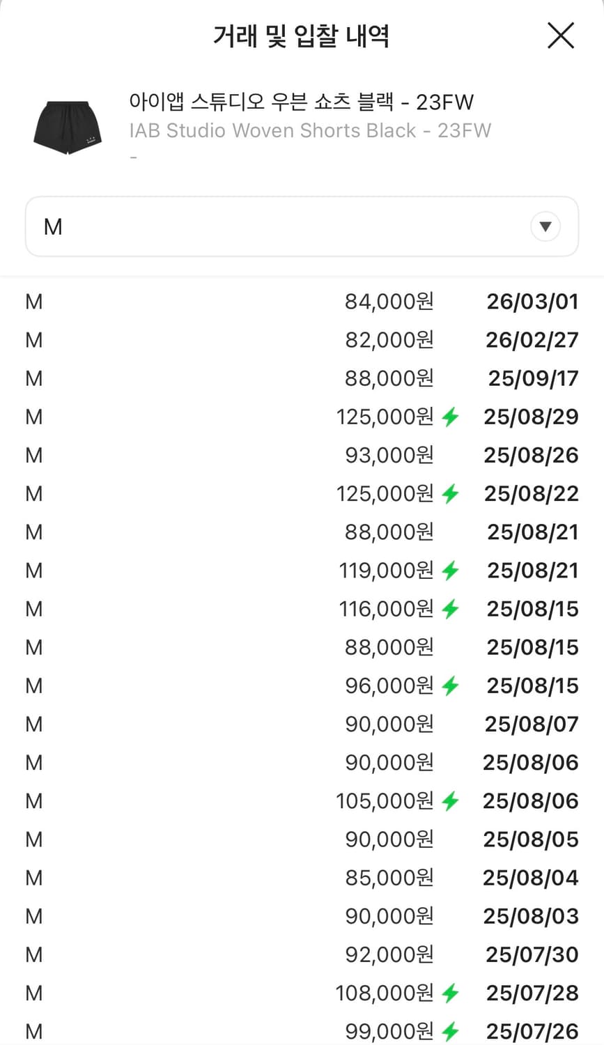 [M] 아이앱 우븐 쇼츠 블랙 새상품 23fw 상품이미지2
