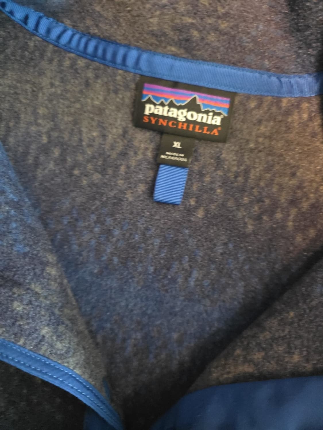 19FW 파타고니아 신칠라 스냅-티 플리스 블루/그레이 도트 상품이미지2