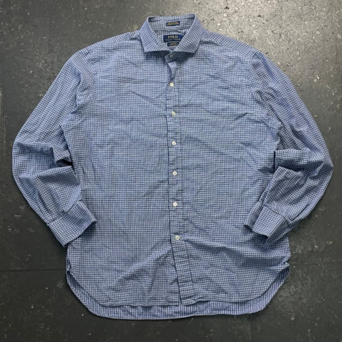 100 폴로 이탈리안 패브릭 체크셔츠 상품이미지1