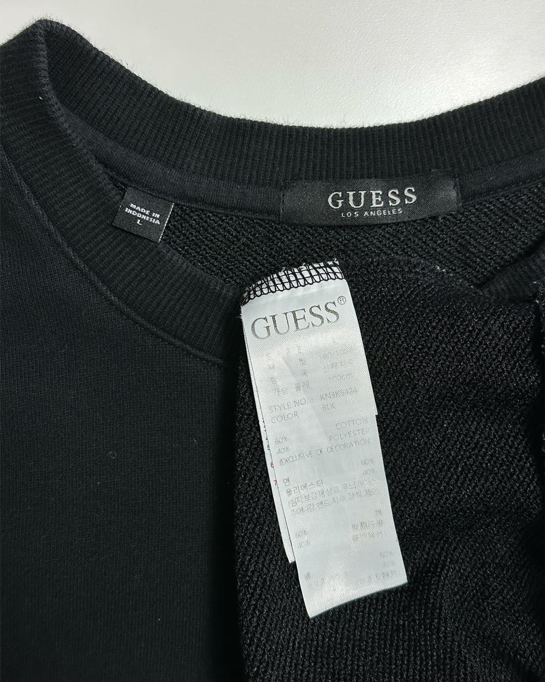 게스 맨투맨 블랙 상품이미지3