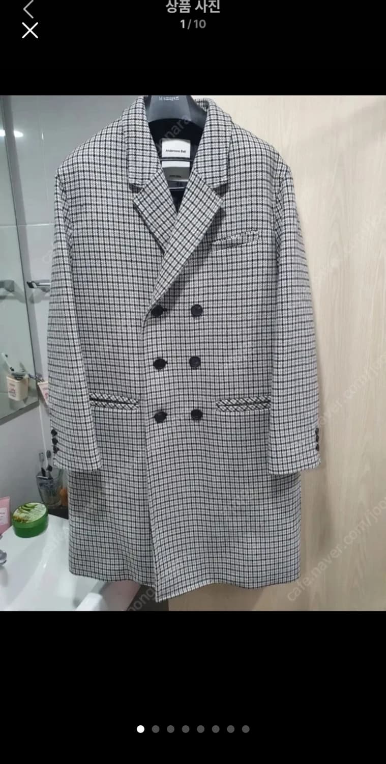 앤더슨벨 체크 오버핏 코트s(95-100) 상품이미지1