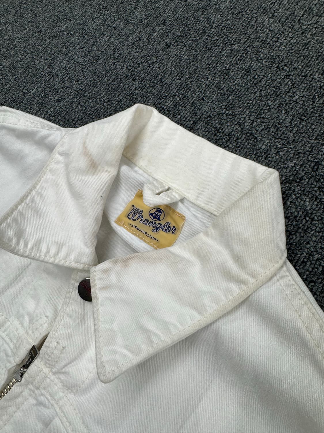 OS)랭글러 빈티지 124MJ 화이트 데님 트러커 자켓 상품이미지6