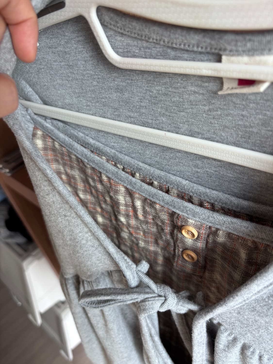 꼬모니노즈 체크 레이어드 가디건 모리걸 상품이미지7