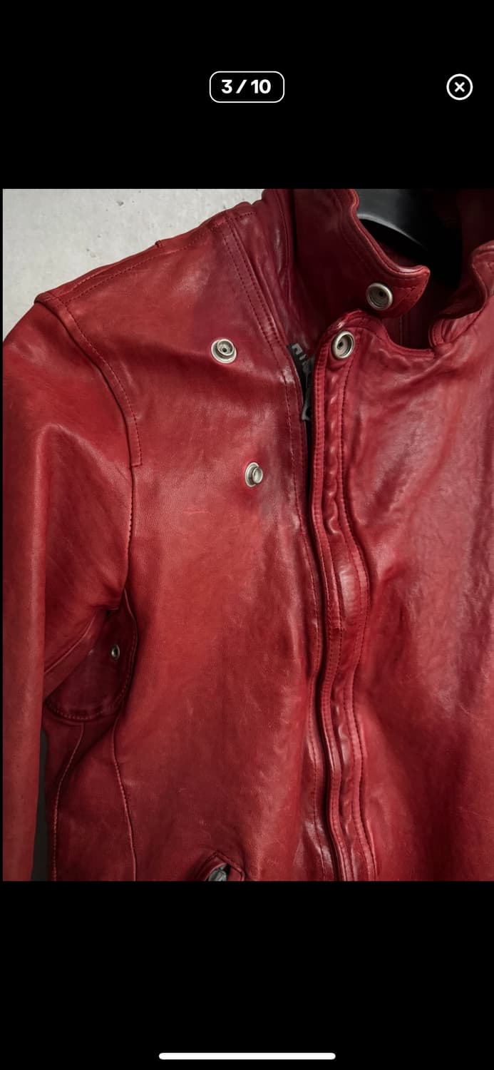 Isamu katayama horse leather jacket red 상품이미지2
