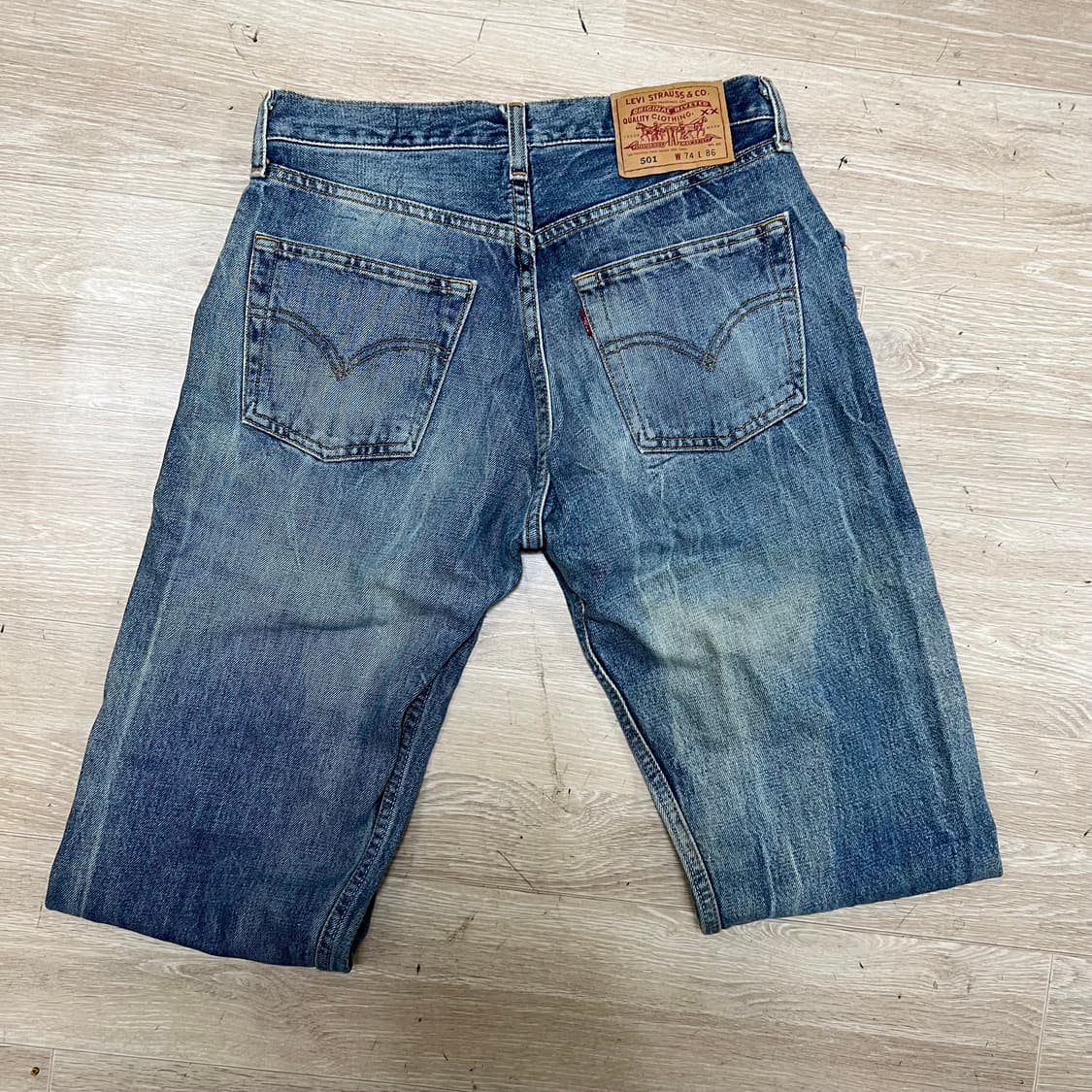 리바이스 501 오리지널 스트레이트 워싱 데님팬츠 청바지 [중청] 29 상품이미지4