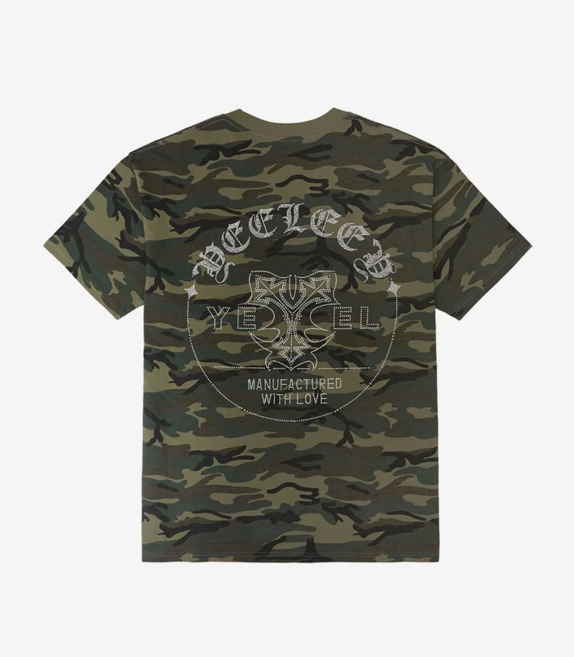 YEEL cubic logo oversized t-shirt camo 상품이미지1