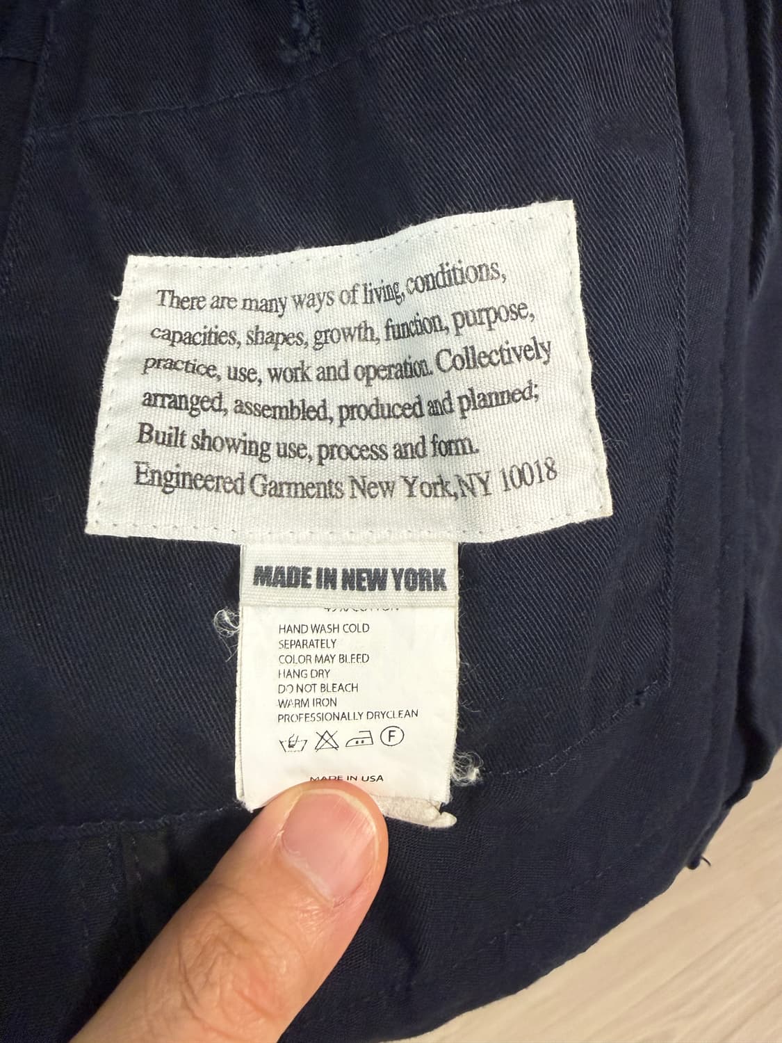 엔지니어드가먼츠 베이커자켓 네이비 M 상품이미지3