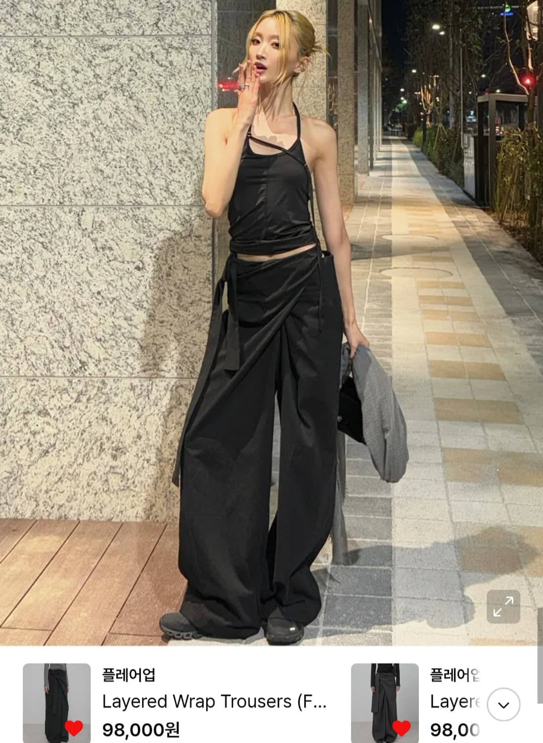 플레어업 레이어드 트라우져 랩 팬츠 상품이미지8