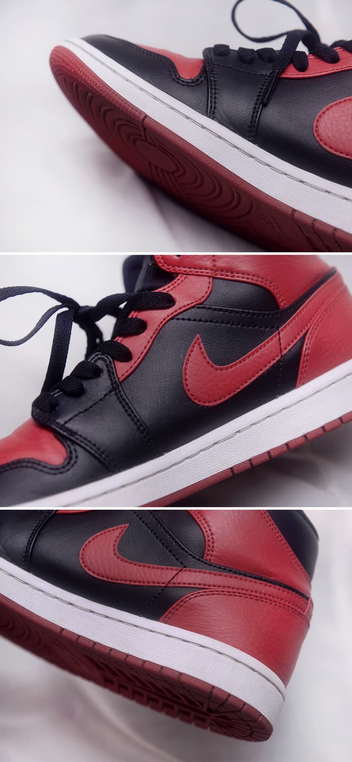 신품급) 나이키 에어 조던1 미드 브레드밴드 (US8 / 255-260) 상품이미지8
