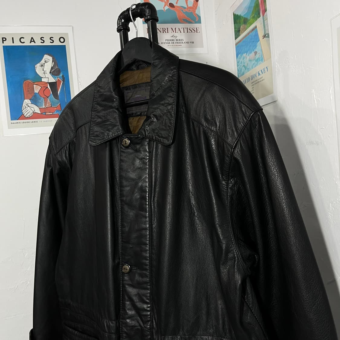 베이직 코트 레더자켓 상품이미지3