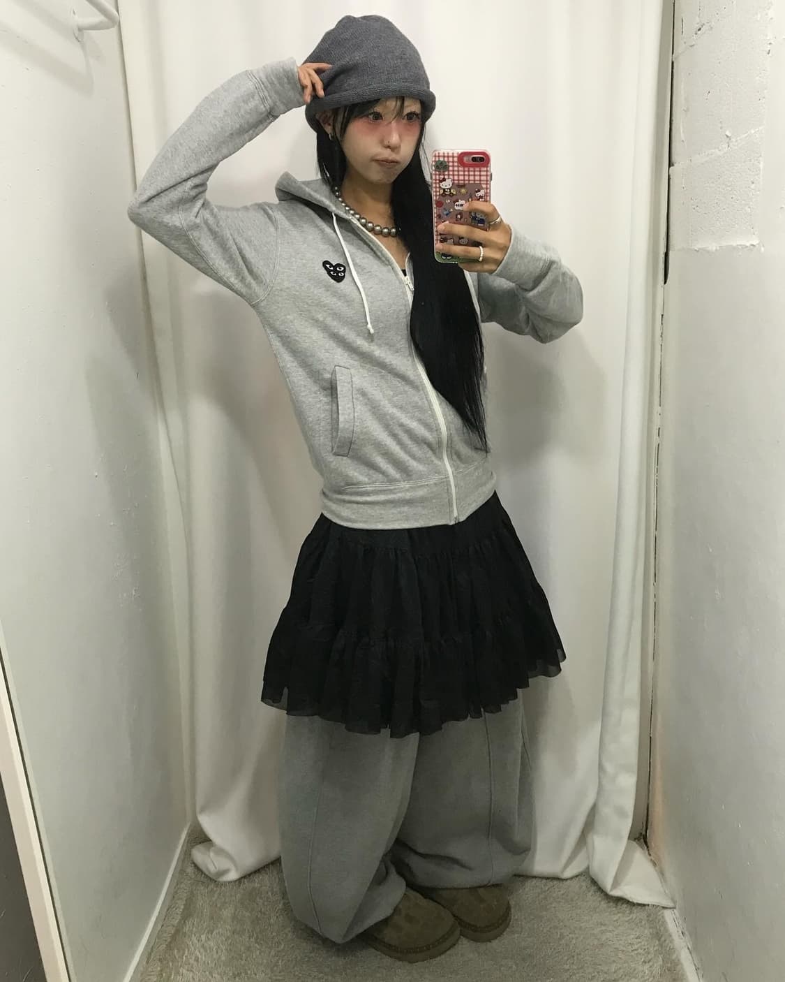 Comme Des Garcons Double Heart 후드집업 상품이미지3