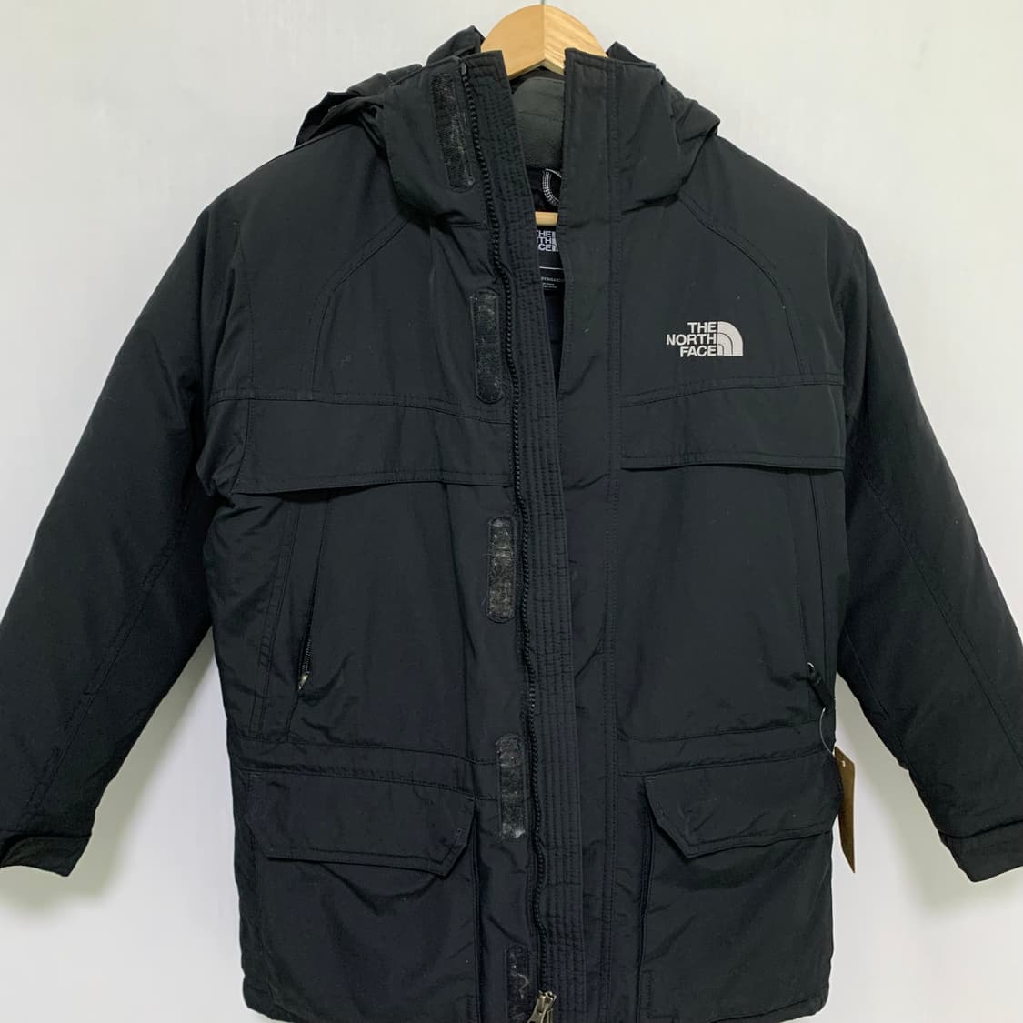 노스페이스 빈티지 블랙 후드 바람막이 패딩 자켓 상품이미지8