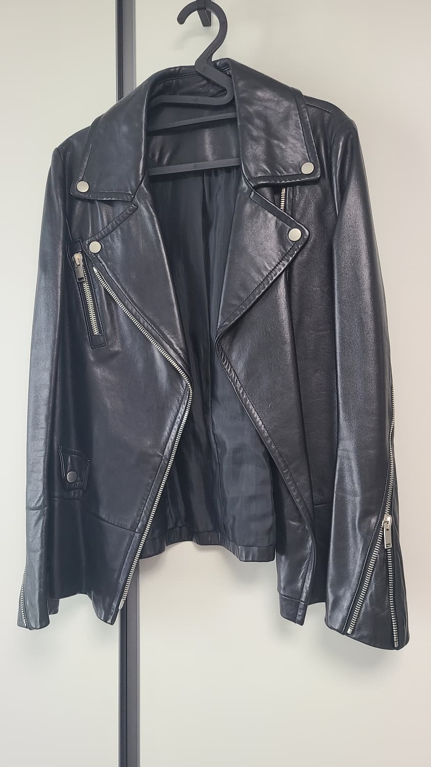 램스킨 여자 라이더 자켓 (44~55size) 상품이미지1