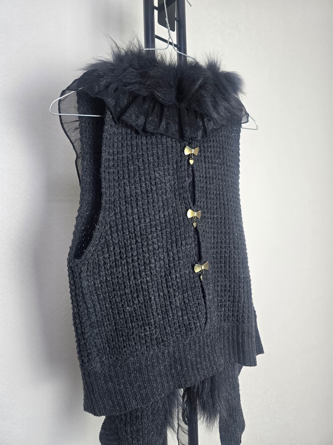 페이크퍼 니트베스트 상품이미지5