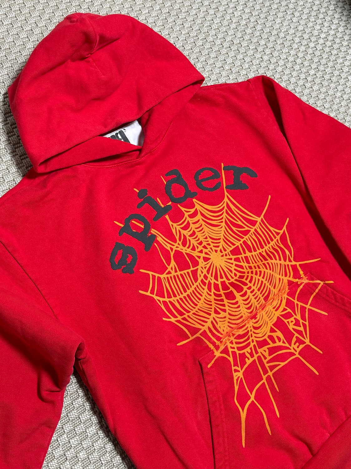 (L) sp5der 스파이더 worldwide OG 후드티 레드 상품이미지1