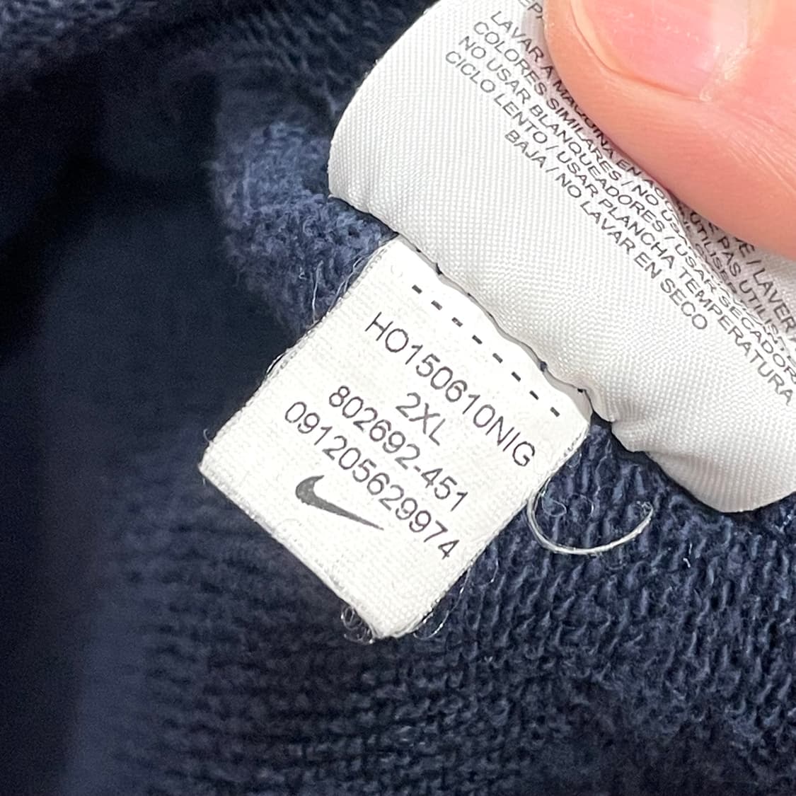 나이키 눈꽃 프린팅 네이비 맨투맨 남성XXL 상품이미지8