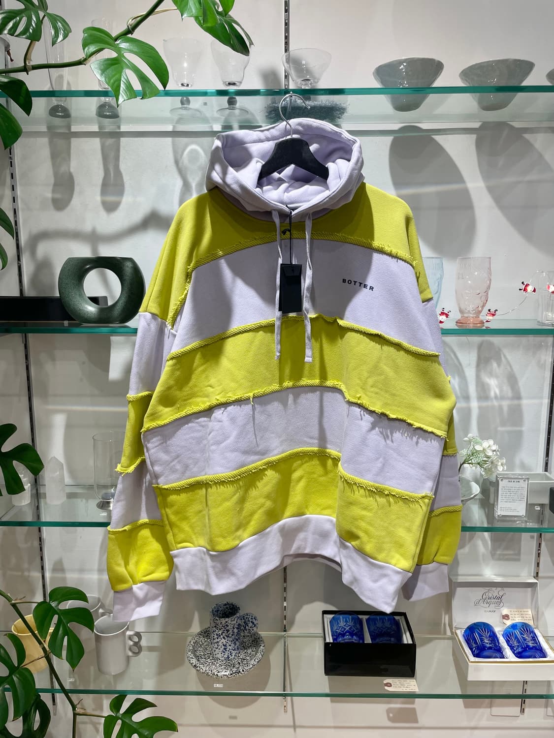 보터 raw edge stripe hoodie 상품이미지1