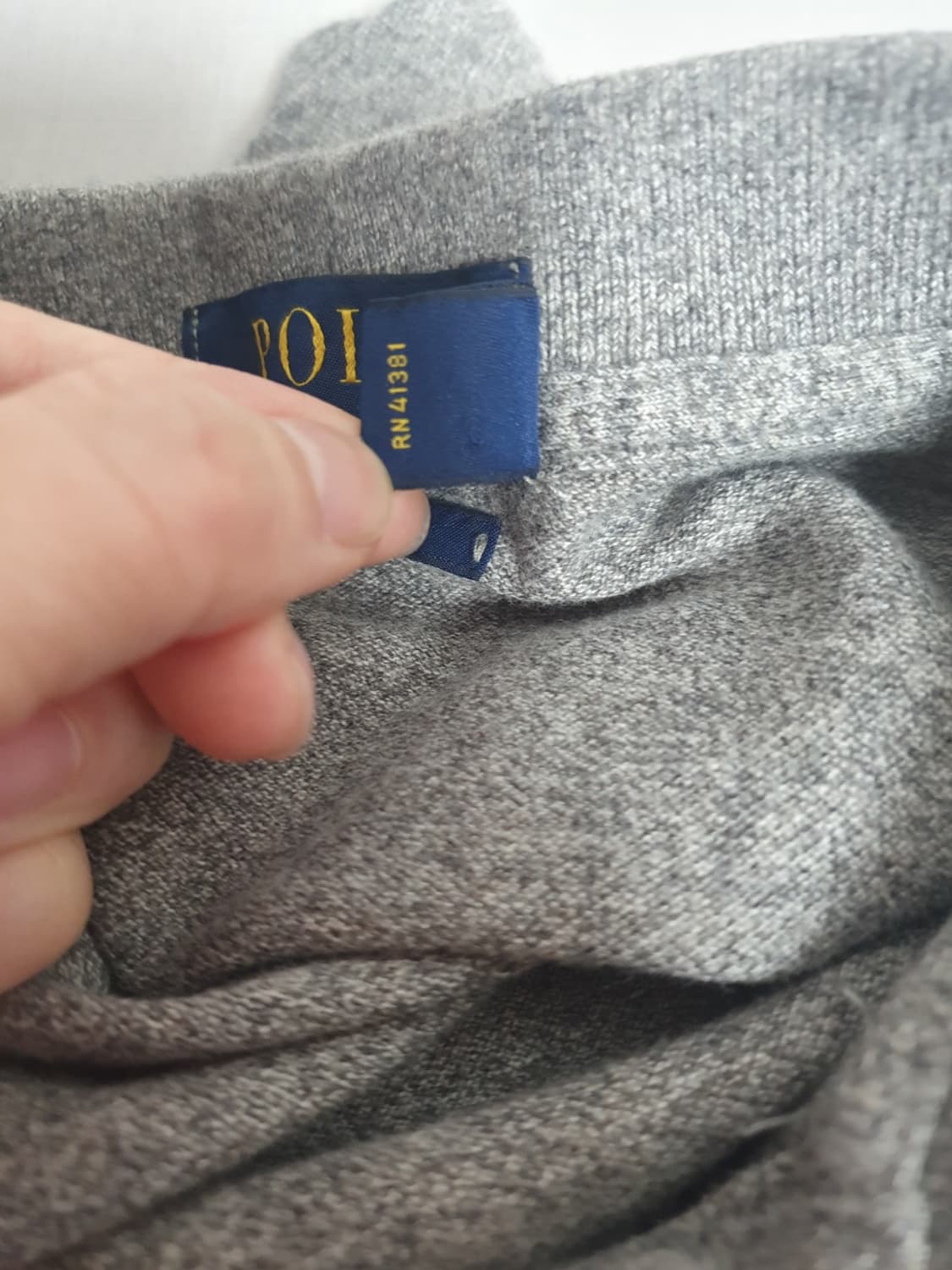 폴로 랄프로렌 커스텀핏 긴팔 카라티 그레이 M 상품이미지8