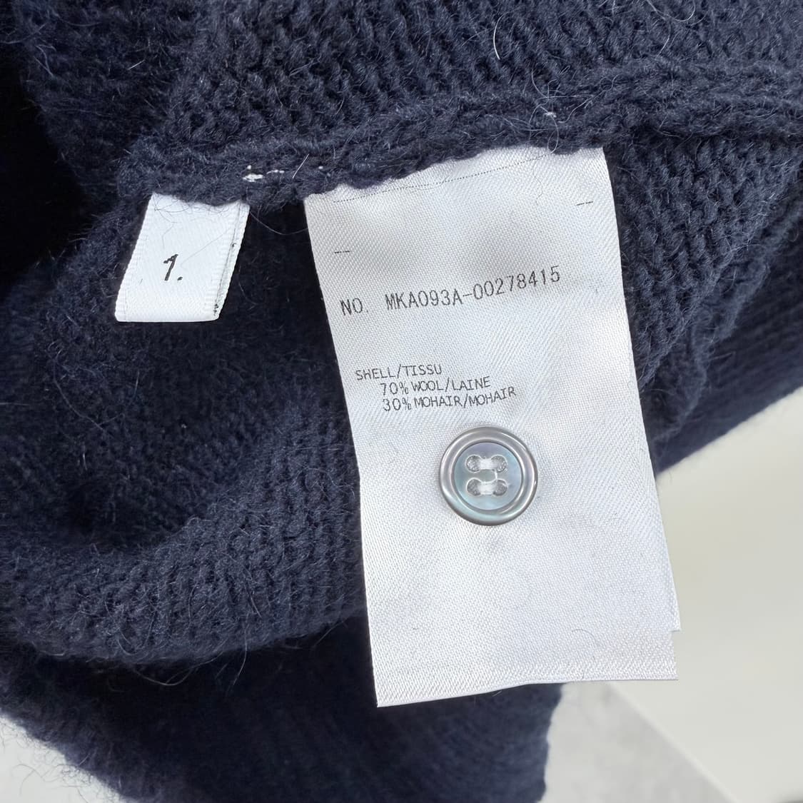 [미사용/1] 톰브라운 사선완장 셰틀랜드 울 니트 네이비 상품이미지7