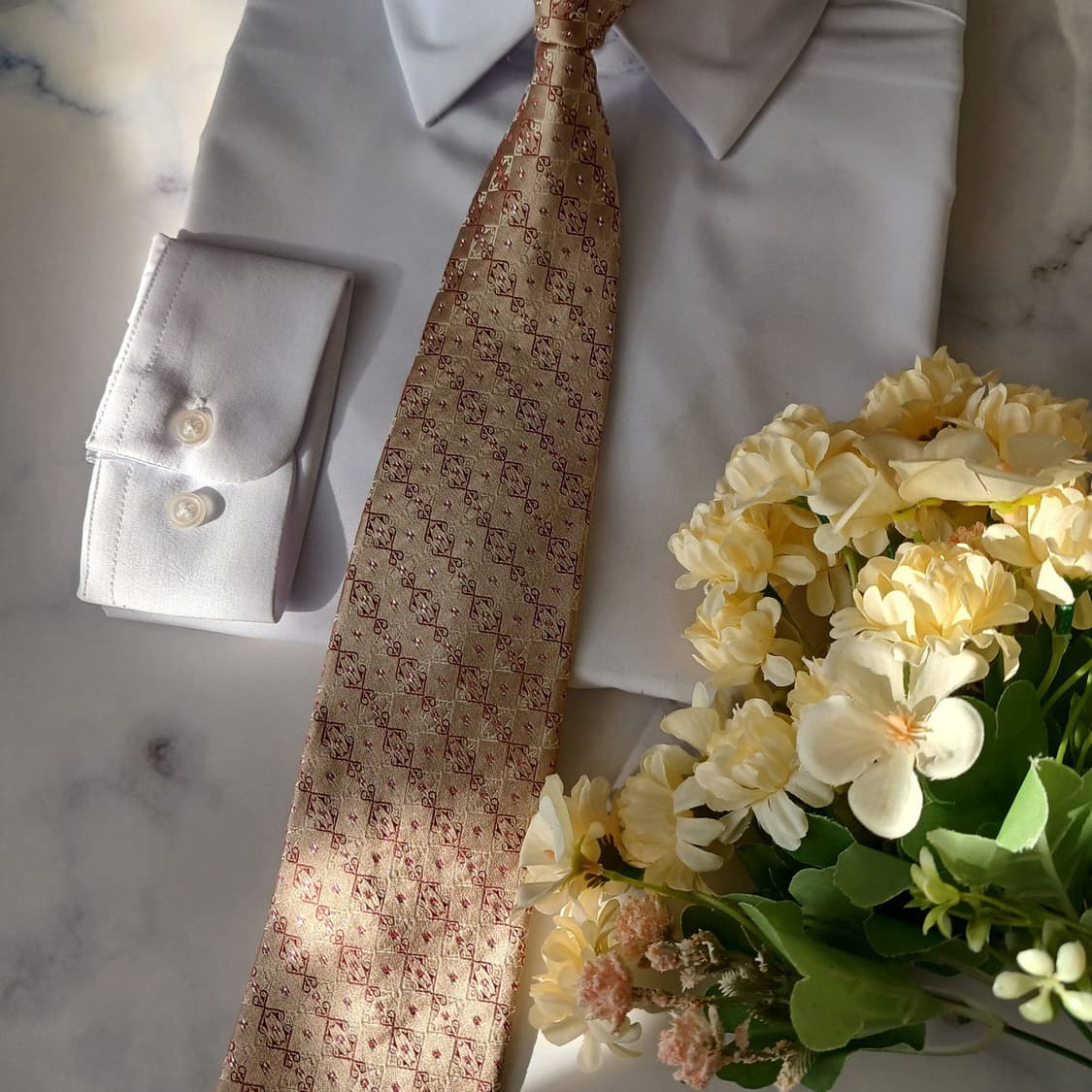 앙드레김 실크 라이트브라운 패턴 넥타이 8.5cm A+등급 A190458 상품이미지7