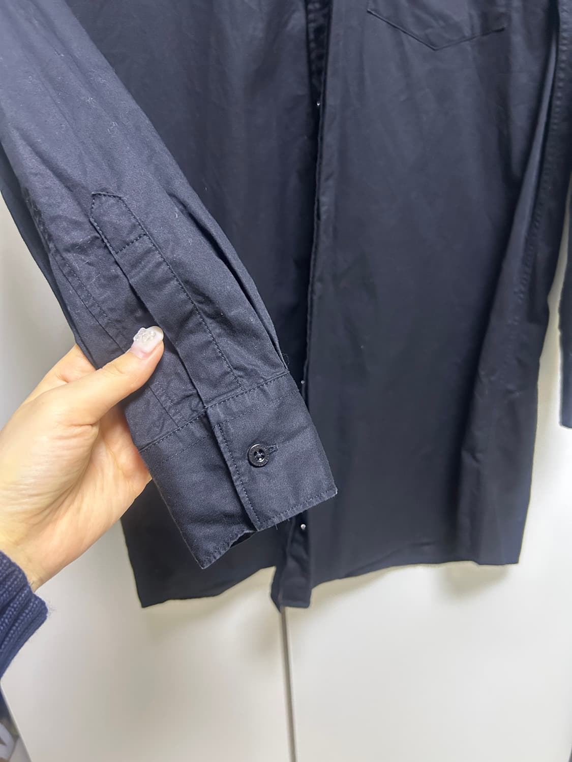 프레드페리 블랙 셔츠 원피스 상품이미지3