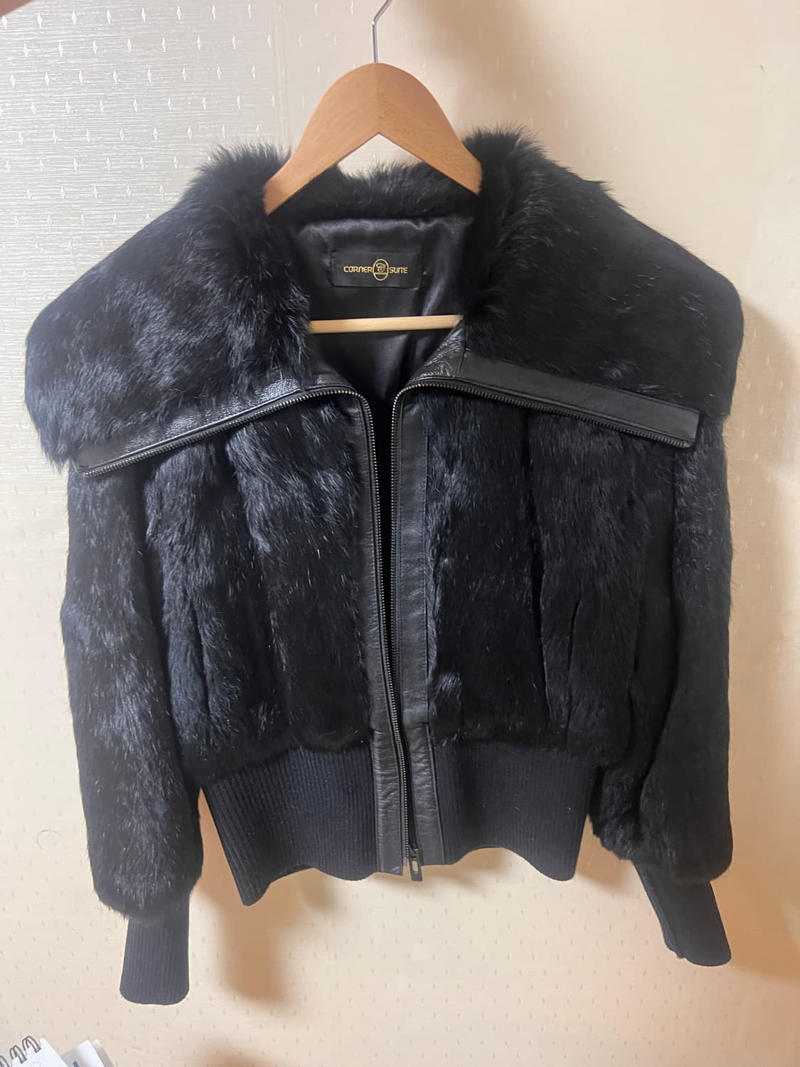 빈티지 크롭 토끼퍼자켓 상품이미지1