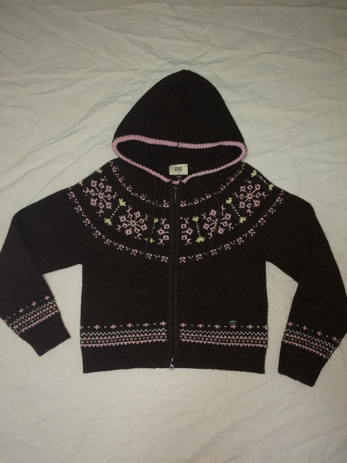 nordic knit 2way hood zip-up 상품이미지1