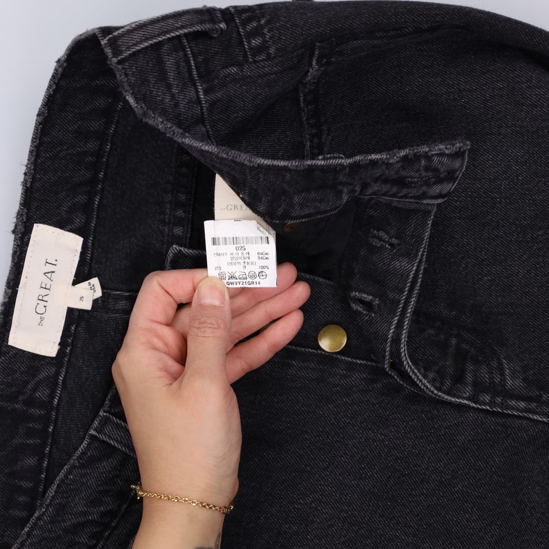 25 THEGREAT 흑청 데님팬츠 0325H1 상품이미지4