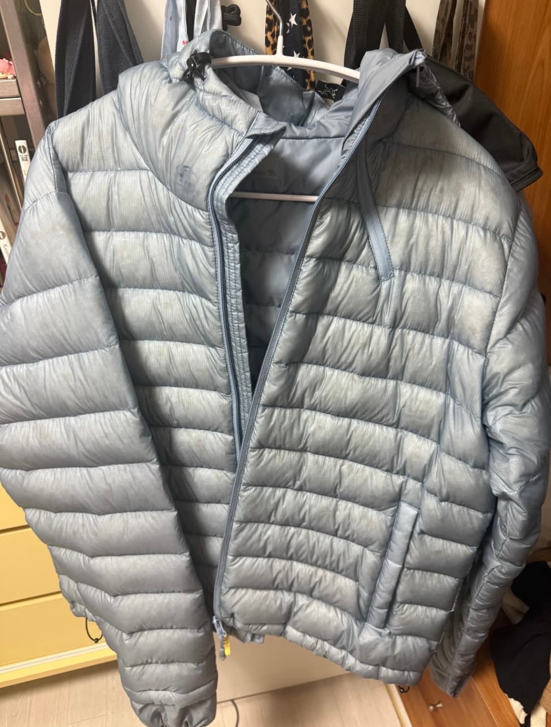 산산기어 서픽스 푸퍼 패딩 24fw 스카이블루 상품이미지7