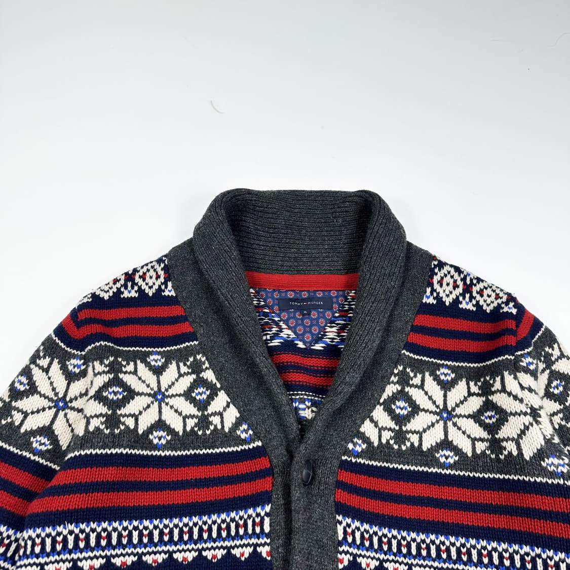 타미힐피거 플래그 노르딕 니트 가디건 (XL) 상품이미지1