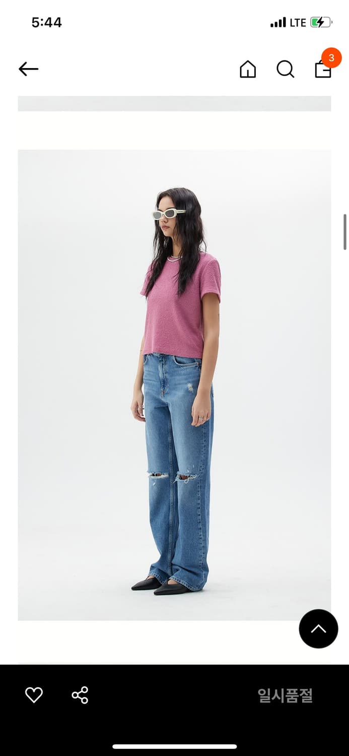 라티젠 LY TERRY T-SHIRT(PINK) 상품이미지1