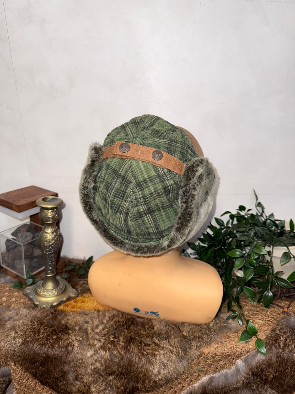 UGIZ khaki check corduroy trapper hat 상품이미지5