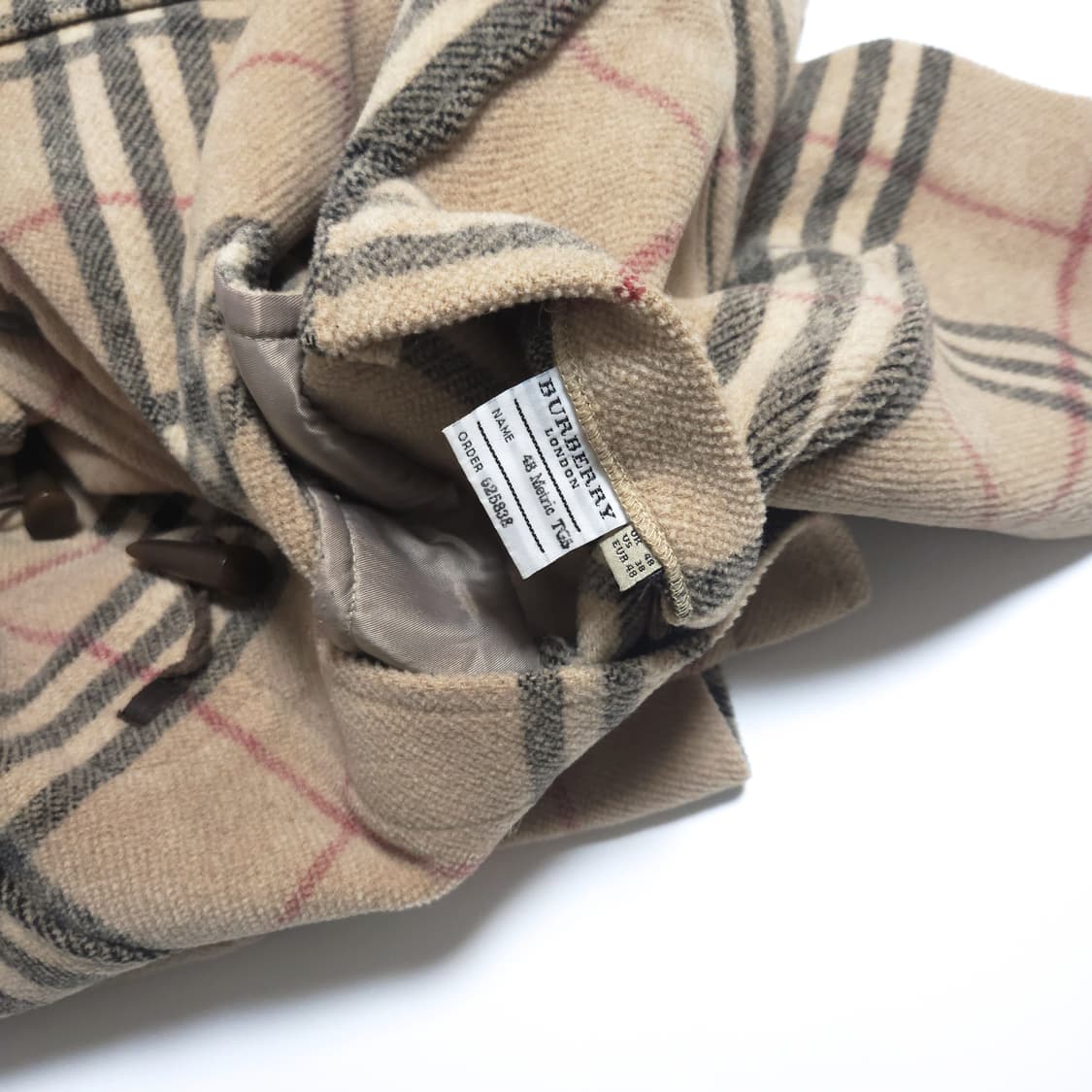 버버리 런던 00s 노바 체크 후드 더플 코트 상품이미지8