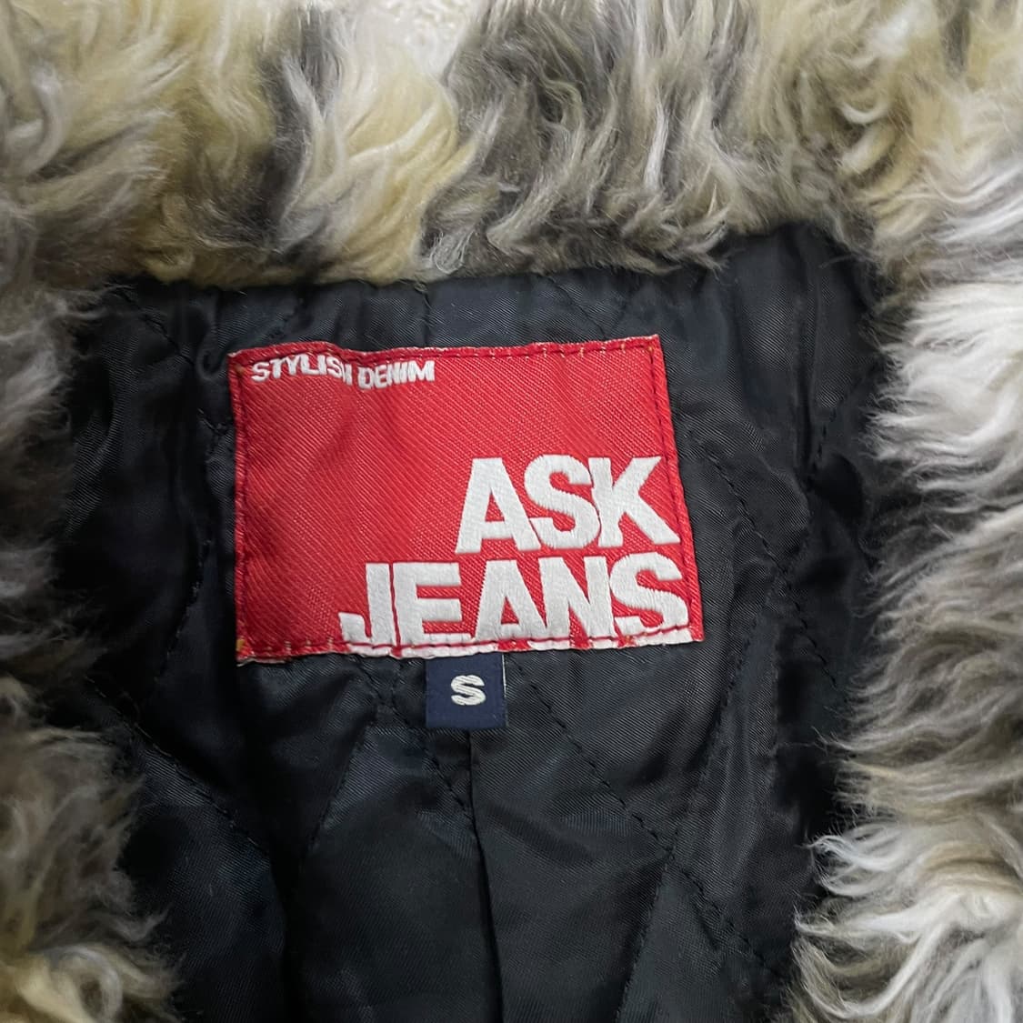 ASK 진스 블랙 데님 퍼 자켓 상품이미지4