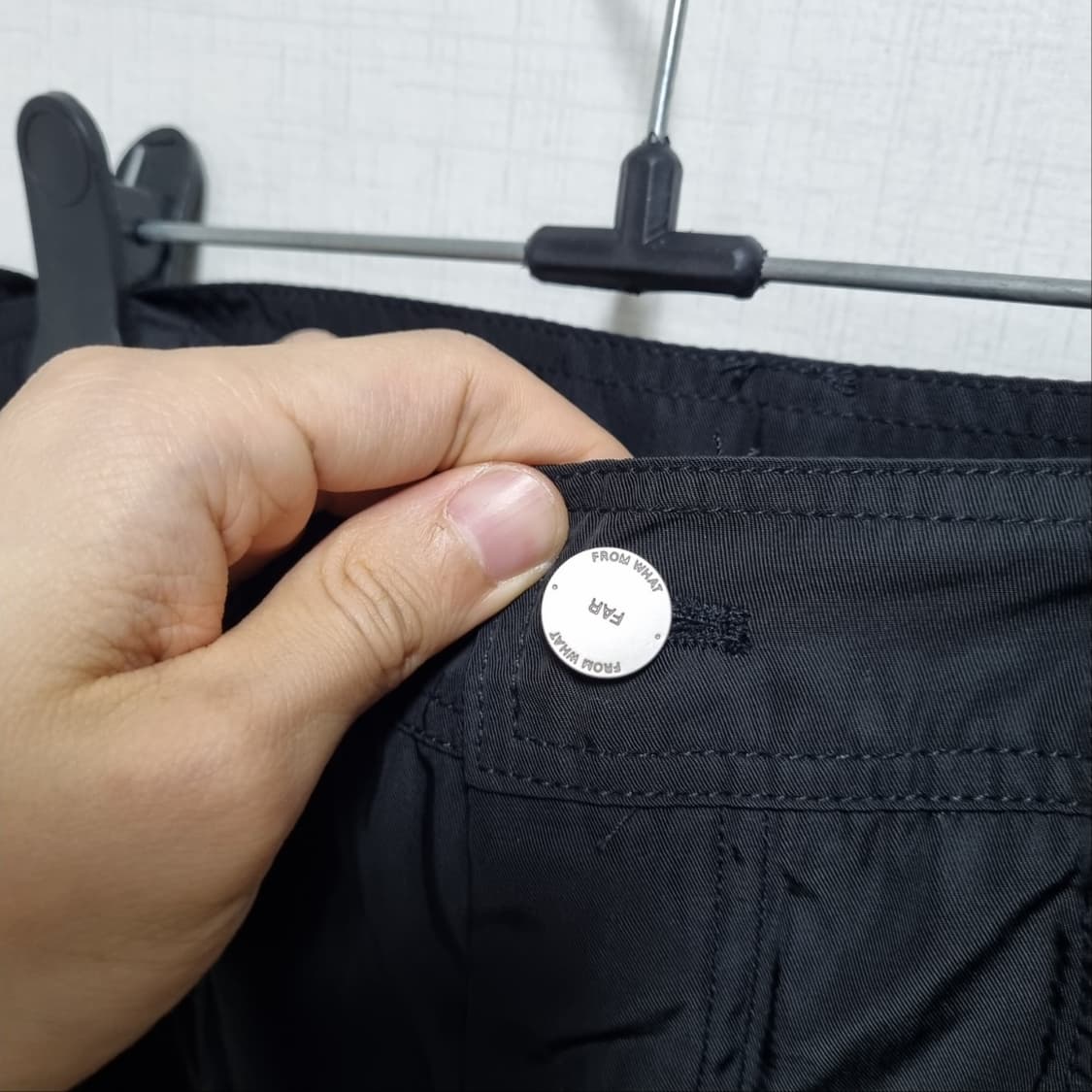 파프롬왓 파아카이브 4사이즈 지퍼 스트림 팬츠 블랙 상품이미지5