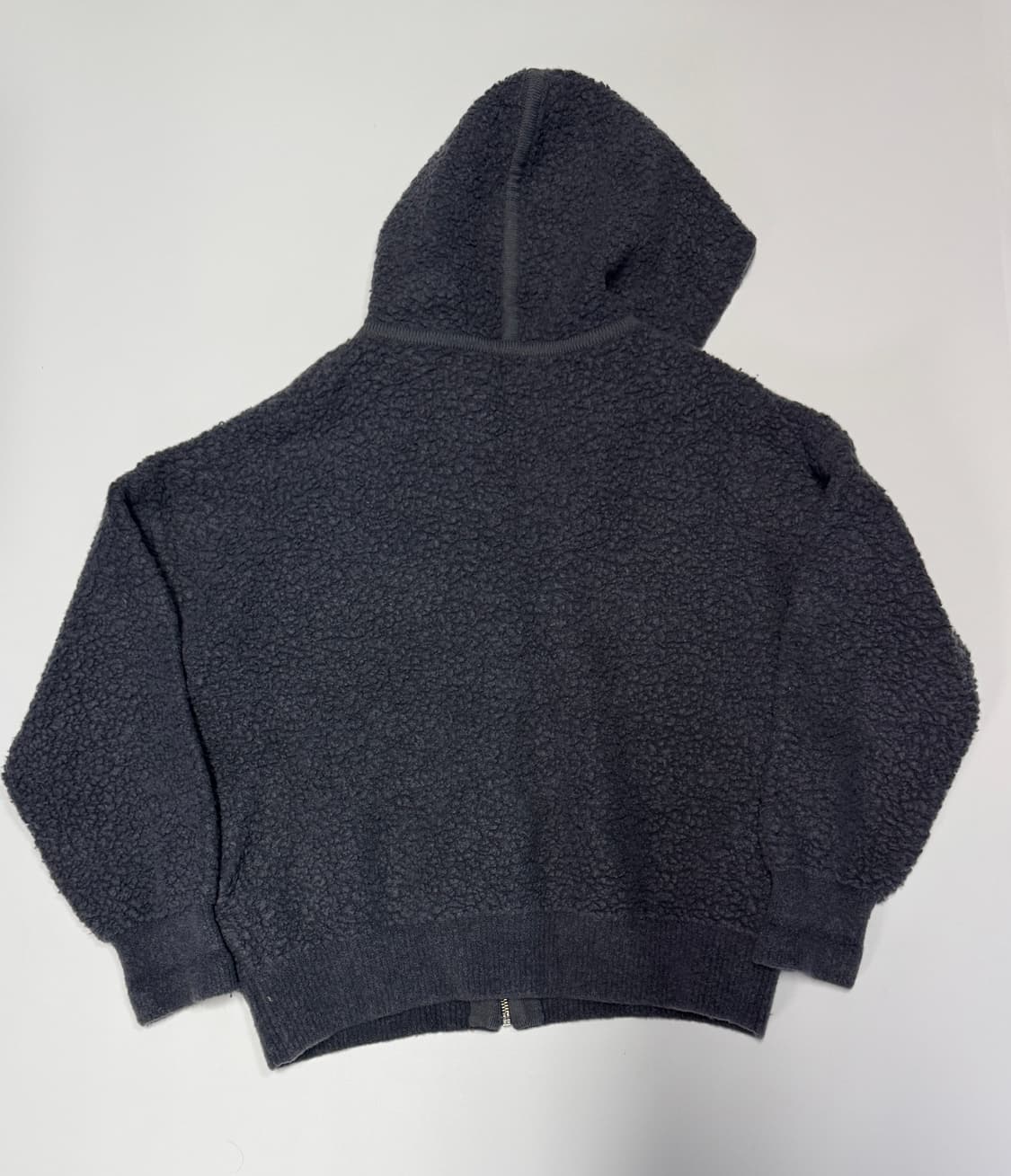 여성 베네통 천연모피 여우털 뽀글이 후드 집업 오버핏 상품이미지2