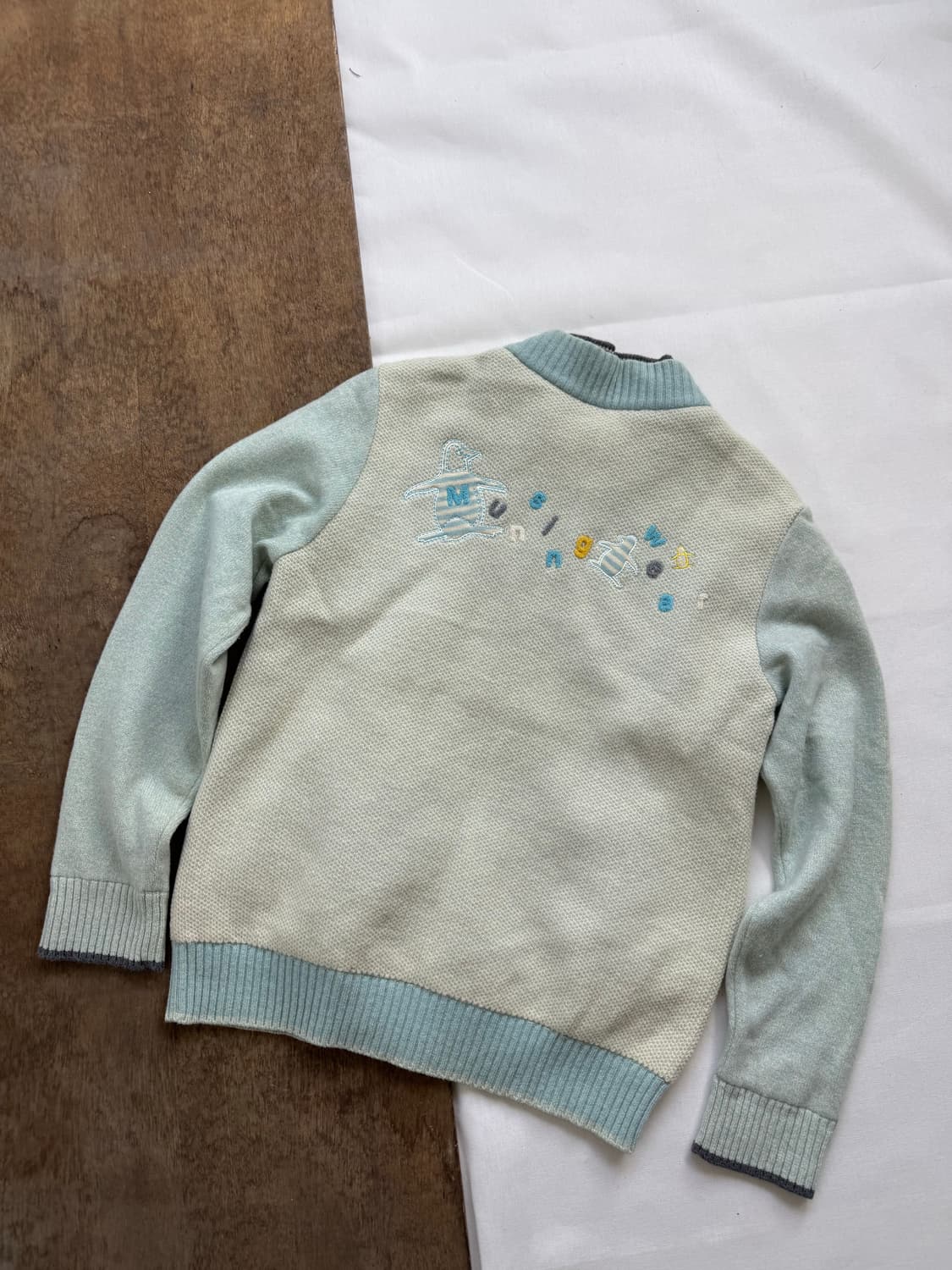 munsingwear 먼싱웨어 자수 니트 집업 상품이미지4
