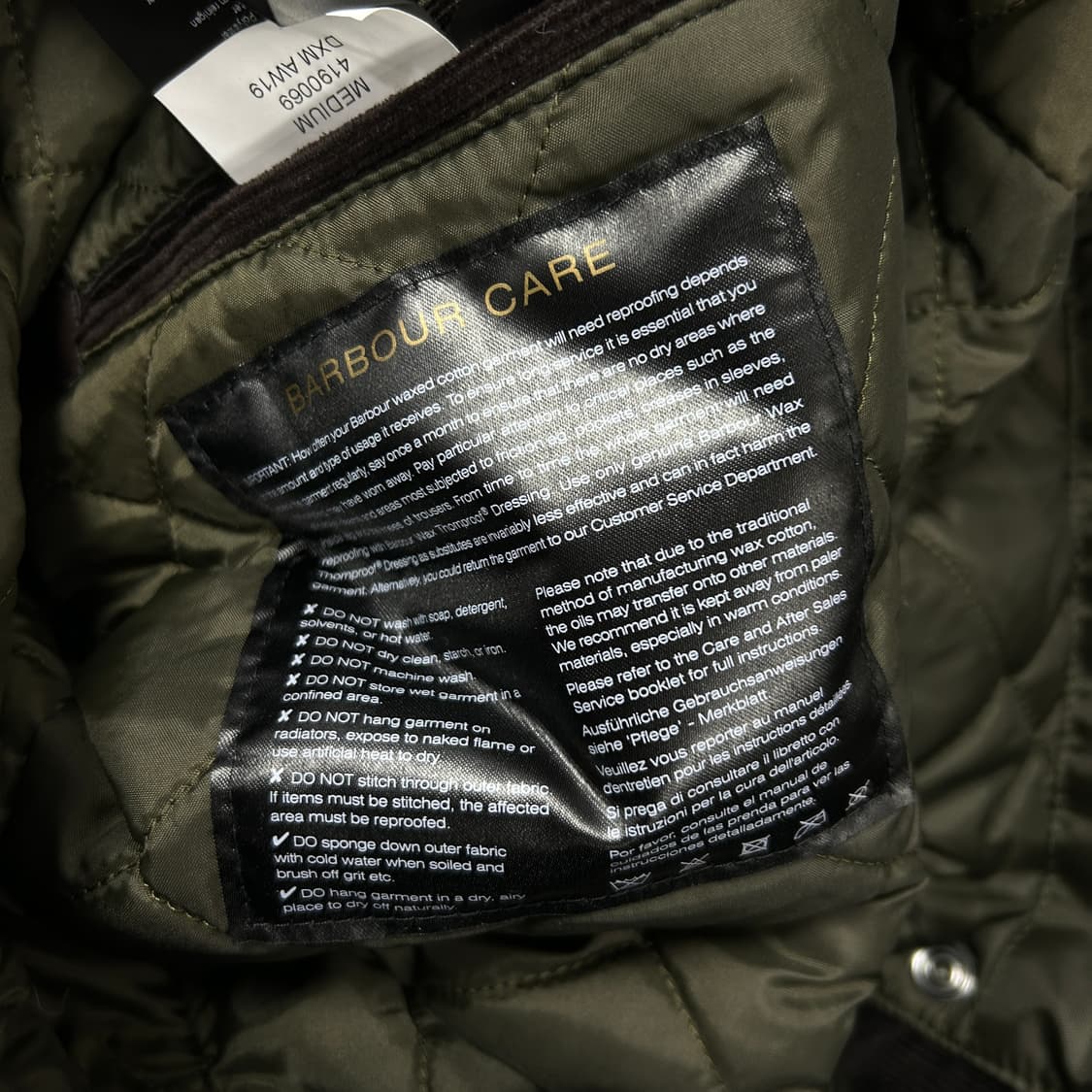 바버 인터네셔널 듀크 왁스자켓(M) 상품이미지3