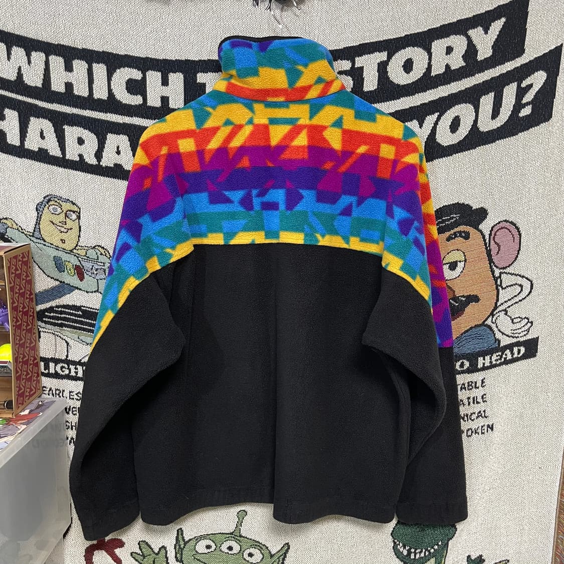 90s 코오롱 스포츠 패턴 플리스 집업 상품이미지4