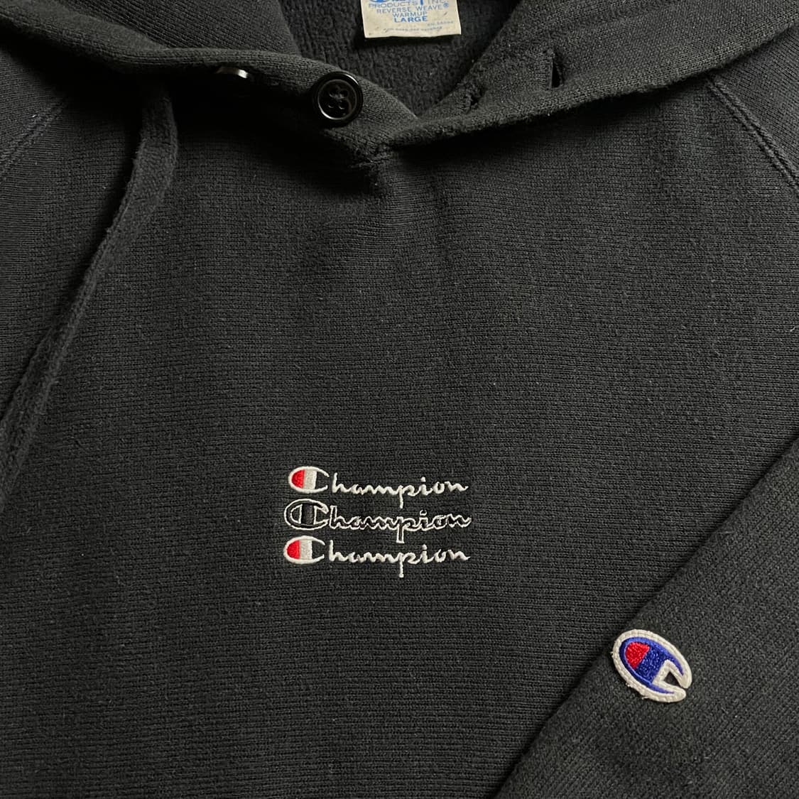 빈티지 챔피온 피그먼트 로고 후드티 상품이미지1